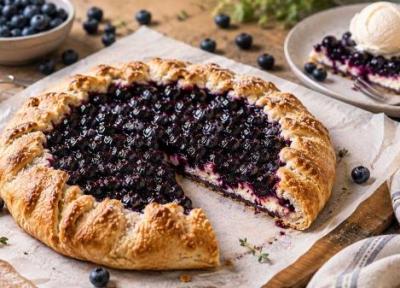 طرز تهیه گلت تابستانی با بلوبری و پنیر خامه ای